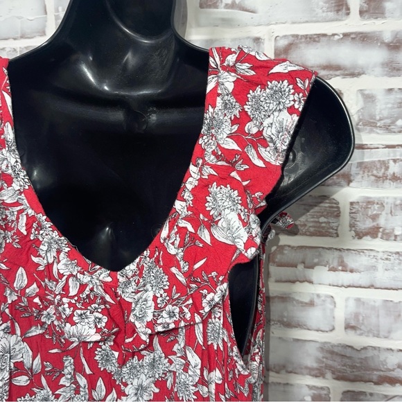 American Eagle Outfitters Red Sundress Sleeveless Midi size medium - Picture 8 of 9